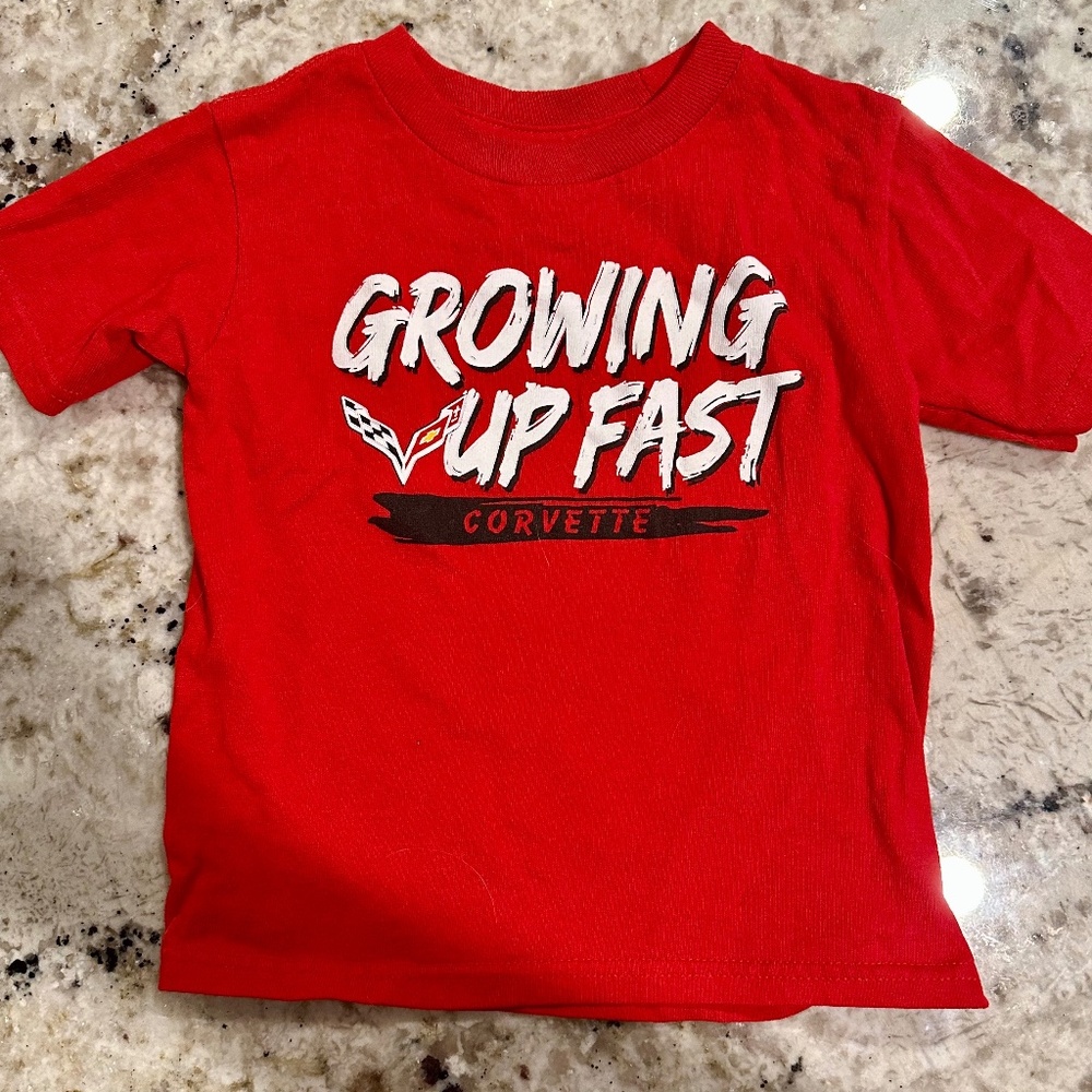 *GENTLY WORN* "Growing Up Fast" 2T Corvette T-Shirt